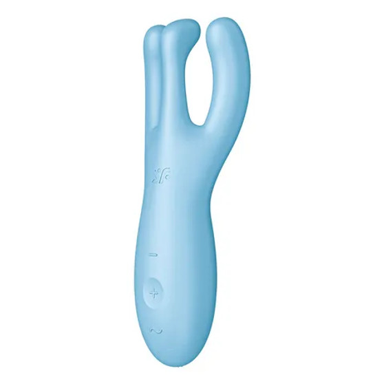 Satisfyer Threesome 4 Triple Head Vibrating Stimulator Blue