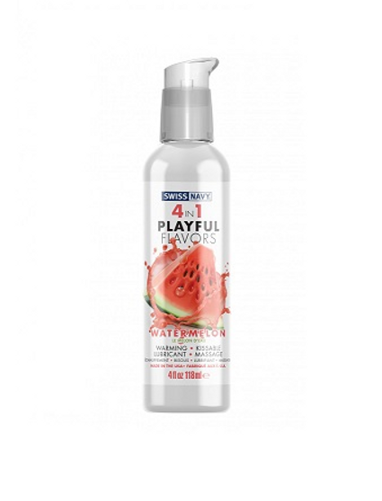 Swiss Navy 4 In 1 Playful Flavors WATERMELON 4oz/118ml 