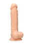 Real Rock Silicone Dual Density Dildo With Balls 9 Inch