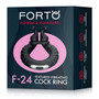 Forto F -24: Textured Vibrating Cock Ring Black Box