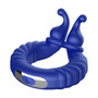 Forto F -24: Textured Vibrating Cock Ring Blue