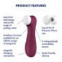 Satisfyer Pro 2 Generation 3 with App Control Clitoral Stimulator Wine Red Features