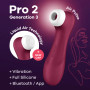 Satisfyer Pro 2 Generation 3 with App Control Clitoral Stimulator Wine Red