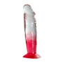 Two Tone 7" PVC Dong Dildo (Without Balls) Clear/Red