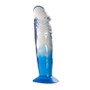 Two Tone 7" PVC Dong Dildo (Without Balls) Clear/Blue