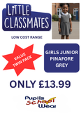 Little Classmates Pinafore - GREY TWIN PACK