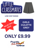 Little Classmates Culotte - GREY TWIN PACK