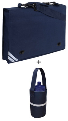 Navy Document Case - WithBottle Mate (Logo'd)