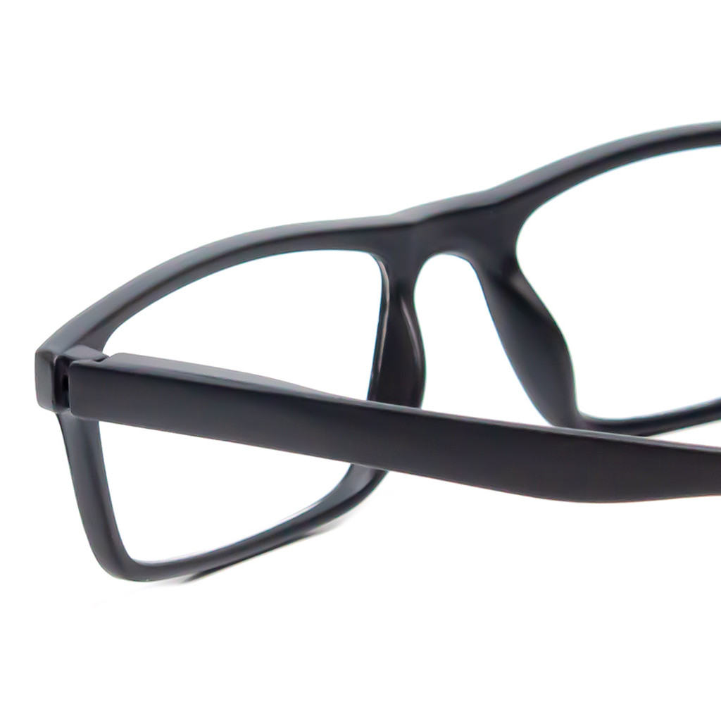 Close Up View of Magz Gramercy Magnetic Neck Hanging Reading Glasses w/ Snap It Design in Matte Black