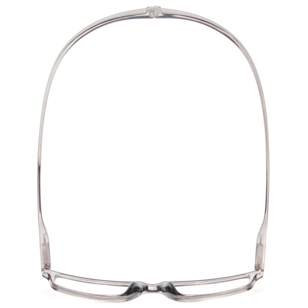 Top View of Magz Gramercy Magnetic Neck Hanging Reading Glasses w/ Snap It Design in Crystal Transparent Smoke Gray