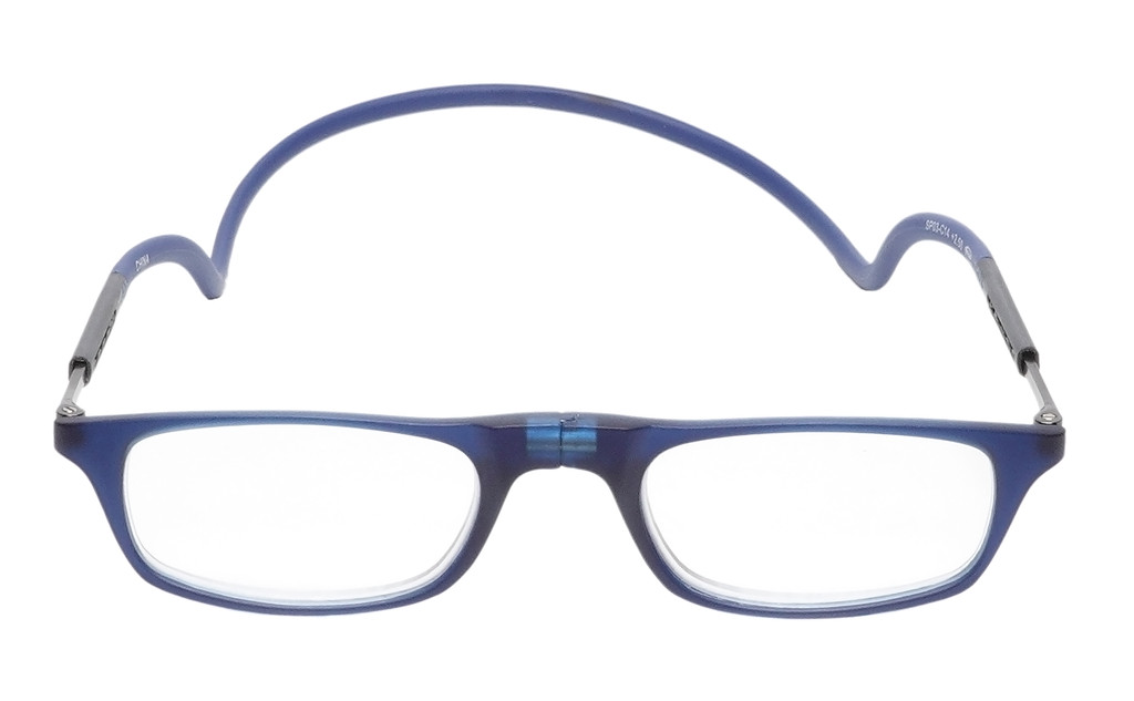 Front View of Calabria SP03 Snap Magnetic Reading Glasses Blue Light Blocking Crystal Adjustable Temples Around Neck Hanging Readers
