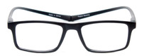Front View of Magz Gramercy Magnetic Neck Hanging Reading Glasses w/ Snap It Design in Matte Black
