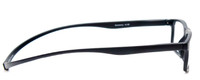 Side View of Magz Gramercy Magnetic Neck Hanging Reading Glasses w/ Snap It Design in Matte Black