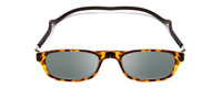 Front View of Snap Magnetic SP01-C2 Designer Polarized Sunglasses with Custom Cut Smoke Grey Lenses in Dark Brown Tortoise Havana Red Unisex Oval Full Rim Plastic 52 mm