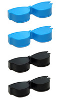 Calabria Kool Klean 4 Pack Eyeglasses Lens Cleaner Kit Blue/Black 15ml Cleaning Spray, White Cleaning Cloth Eyewear Cleaning