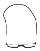 Top View of Calabria SP02 Snap Magnetic Reading Glasses Black Front Connect Adjustable Temples Eyeglass Around Neck Hanging Readers