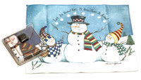 Holiday Christmas Theme Cleaning Cloth Let It Snow