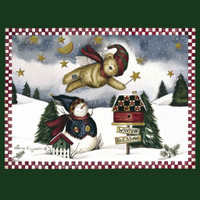 Holiday Christmas Theme Cleaning Cloth Winter Blessing