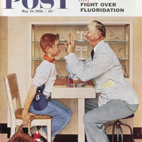 Norman Rockwell Famous Artwork Cleaning Cloth "At The Optometrist"