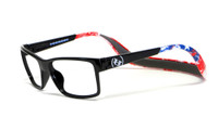 Hoven Eyewear MONIX in Black with American Flag Graphic :: Custom Left & Right Lens