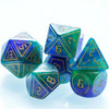 Foam Brain Games Cybernated Purple and Green RPG Dice Set - XLarge