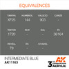 AK Interactive 3G Acrylic Intermediate Blue AK11163