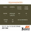 AK Interactive 3G Acrylic SCC No 15 Olive Drab AK11386