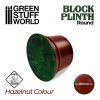 Green Stuff World Round Block Plinth 8cm - Hazelnut