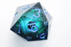 Foam Brain Games 35mm Moving Eye D20 - Blue Cyclops Eye 