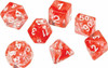 Sirius Dice RPG Dice Set 7 Red Cloud Transparent Resin