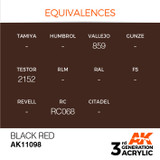 AK Interactive 3G Acrylic Black Red AK11098