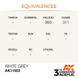 AK Interactive 3G Acrylic White Grey AK11003