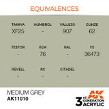 AK Interactive 3G Acrylic Medium Grey AK11010