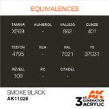 AK Interactive 3G Acrylic Smoke Black AK11028