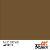 AK Interactive 3G Acrylic Mud Brown AK11120