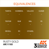 AK Interactive 3G Acrylic Rusty Gold AK11193