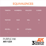 AK Interactive 3G Acrylic Purple Ink AK11224