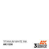 AK Interactive 3G Acrylic Titanium White Ink AK11230