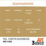 AK Interactive 3G Acrylic RAL 1039 F9 Sandbeige AK11325