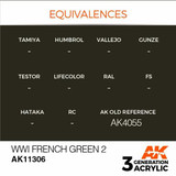 AK Interactive 3G Acrylic WWI French Green AK11306