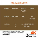 AK Interactive 3G Acrylic British Uniform Base AK11437