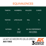AK Interactive 3G Acrylic IJA #27 AO Midori IRO Blue-Green AK11903