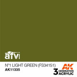 AK Interactive 3G Acrylic Light Green No.1 FS34151 AK11335