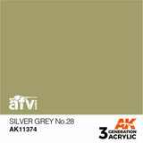 AK Interactive 3G Acrylic Silver Grey No 28 AK11374