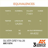 AK Interactive 3G Acrylic Silver Grey No 28 AK11374