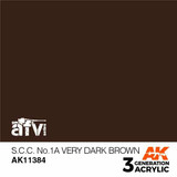 AK Interactive 3G Acrylic SCC No 1A Very Dark Brown AK11384