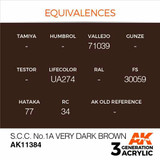 AK Interactive 3G Acrylic SCC No 1A Very Dark Brown AK11384