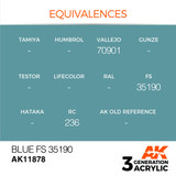 AK Interactive 3G Acrylic Blue FS 35190 AK11878