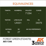 AK Interactive 3G Acrylic USMC Forest Green FS34079 AK11346