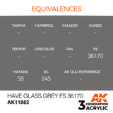 AK Interactive 3G Acrylic Have Glass Grey FS 36170 AK11882